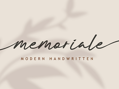 Memoriale animation bold branding design font handmade logo newfont typography