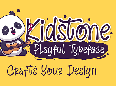 Kidstone - Cute Typeface animation app bold branding covid19 design font handmade logo newfont typography web