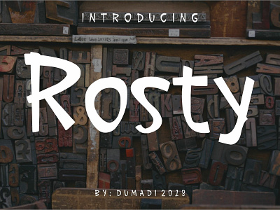 Rosty design font handmade