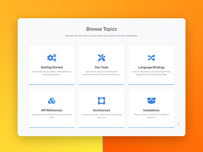 GTK Website - Docs Home Page