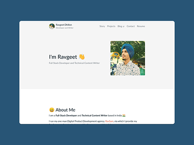 Personal Website Landing Page