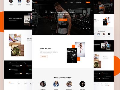Fitness Website design landing page user experience userinterface
