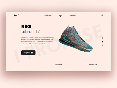 Nike Pro design landing page nike user experience