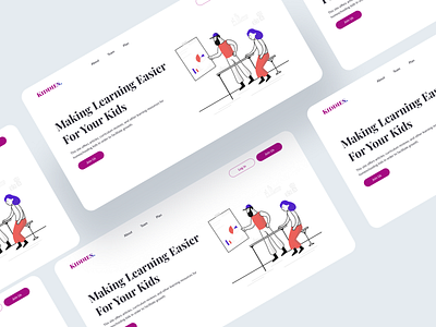 Landing page concept for an educational Platform