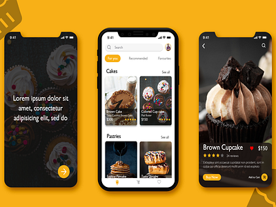 Cake And Pastries UI design ui user experience user experience designer user interface design userinterface ux