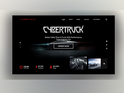 Cyber truck Landing page cybertruck illustration user experience user experience designer ux