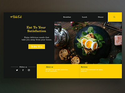 BelleFull design food landingpage ui user experience userinterface ux