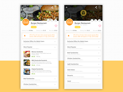 Restaurant Menu Details (Open&Close) android app branding delivery delivery app design food food app restaurant restaurant app restaurants menu ui