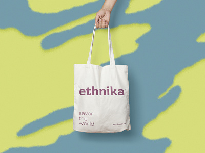 Ethnika tote bag branding ethnic food gastronomic graphic design tote bag