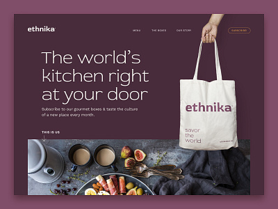 Ethnika website branding ethnic food gastronimic graphic design ui web design