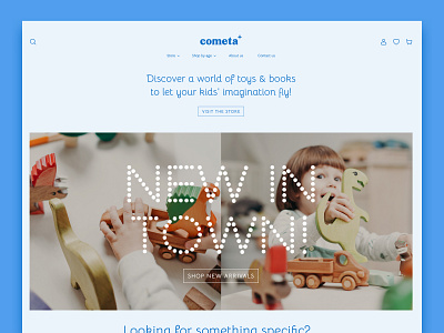 Cometa ecommerce site branding comet cometa e commerce ecommerce graphic design toy store toys ui web design