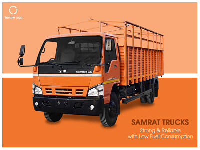 samrat truck advertisement design art branding design digital marketing graphicdesign photoshop photoshop art product socialmedia