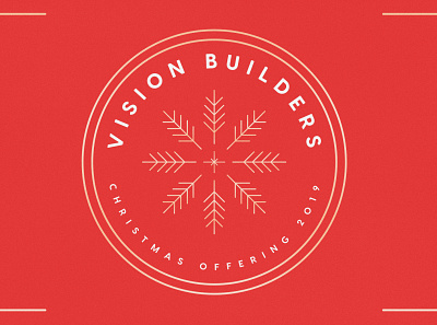 Vision Builders Christmas Offering christmas christmas card design illustrator red vector