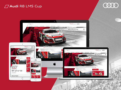 Audi R8 LMS Cup website Redesign audi racing ui web web design website