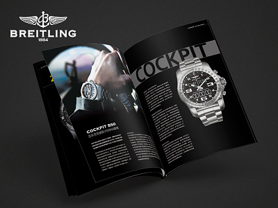 Breitling In-Flight Magazine branding design lettering magazine print