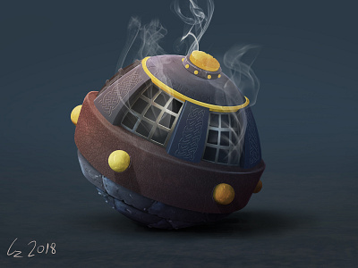 A fantasy Style Grenade/Bomb art bomb dandd dd design digital dnd dwarven fantasy illustration magic magicka painting photoshop rpg smoke tabletop wacom