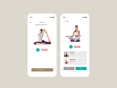Yoga app app design ui ux