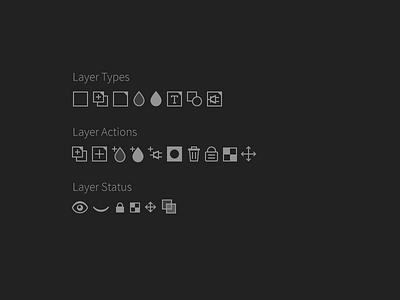 Layers Panel Icons adobe illustrator icons ui