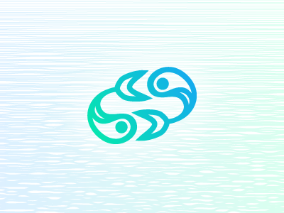 Pisces adobe illustrator gradient icon