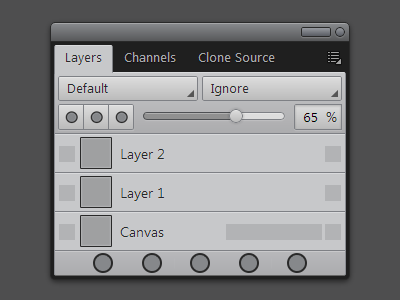 Layers Panel in HTML css html5 palette panel