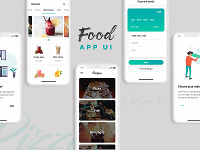 Food App Ui app app animation design flat icon illustration logo minimal mobile app nibo nibovfx ui ux vector