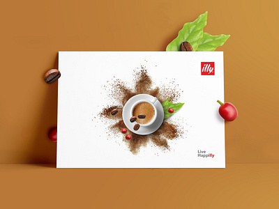 Illy Coffee branding coffee ideation internal manipulation poster