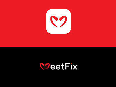 Meetfix app app icon branding design logo