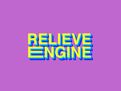 Relieve Engine 3d background flat font graphic design illustrator logo photoshop typography vector wallpaper