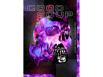 Dripping skull - Abstract poster design abstract c4d color drip photoshop poster skull