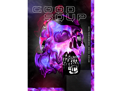 Dripping skull - Abstract poster design