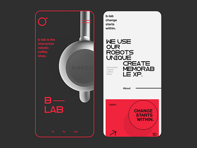 B — LAB UI app cafe clean coffee coffee app design interface minimalism mobile app photo product responsive design typography ui design ui ux design ux design