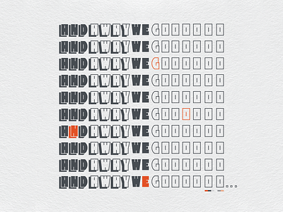 BlockHead 4: And away we go / Gone grid type type art type design typeface typography