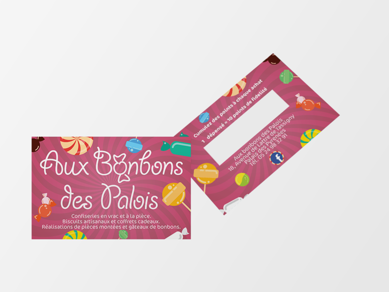 Aux Bonbons Des Palois loyalty loyalty card card art card pink vector flat design design art flat typography infographic design infographic infograph illustration graphic design graphic arts graphic art graphic design arts