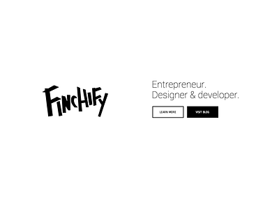 Finchify Site Update black black and white bw finch finchify minimal rebrand robert website white