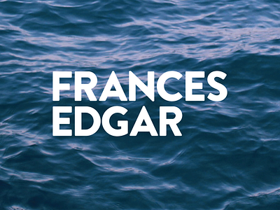 Frances Edgar Branding blue branding identity logo type water waves