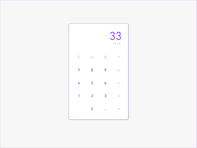 Minimal Calculator 004 calculator dailyui purple ui