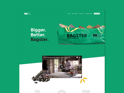 Bagster Concept — Home bagster concept green home landing page portfolio ui waste management