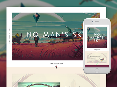 No Man's Sky — Landing Page design home mobile no mans sky responsive ui ux video game web website