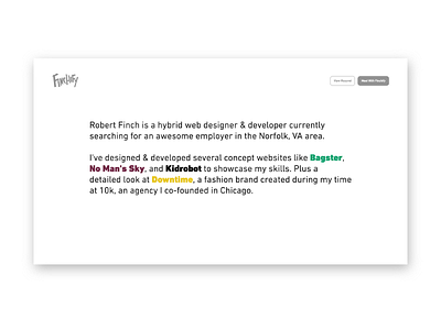 New Portfolio Website animated clean finchify minimal portfolio responsive ui website