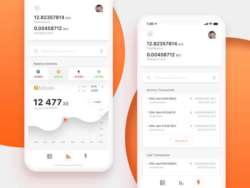 Cryptocurrencies Trading App by daviann on Dribbble