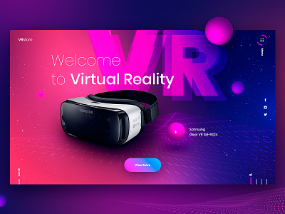 Virtual Reality - Landing Page design interaction interface landing page minimalism promo ui ux virtual reality vr web website