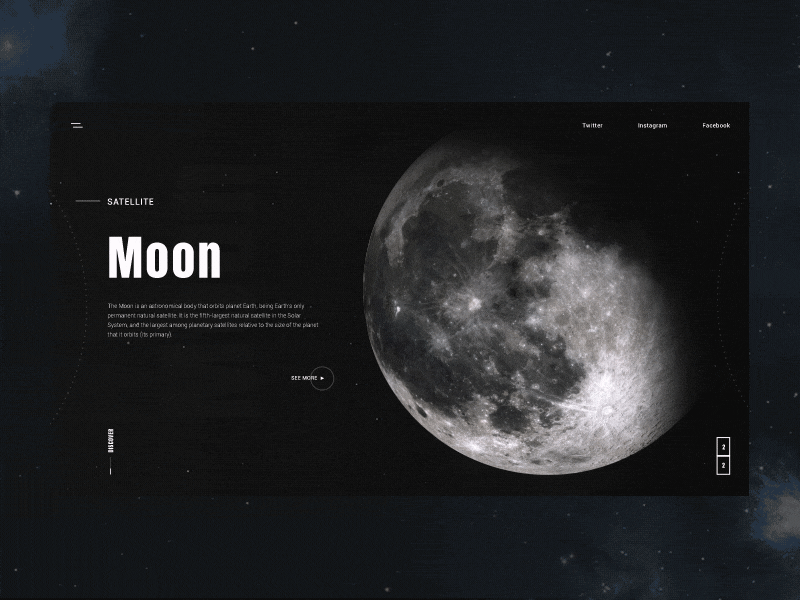 Moon - Landing Page by daviann on Dribbble 