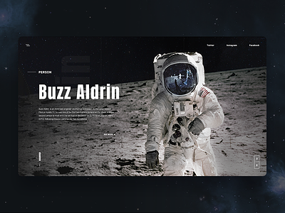 Astronaut - Landing Page design interaction interface landing luxory minimalism moon motion page ui ux web website