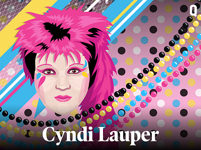 Portraits of Pride - Cyndi Lauper branding design icon illustration social media vector