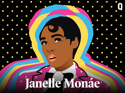 Portraits of Pride - Janelle Monáe design icon illustration vector