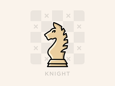 Chess Knight 🎲 2d artwork chess chess piece chessboard chesspiece design dribbble flat illustration knight lineart tactics vector