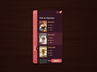 Coffee Ordering App app design design layout ui