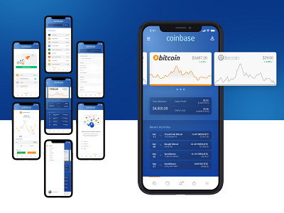 Coinbase Pro App app bitcoin coinbase crypto figma iphonex ui ux