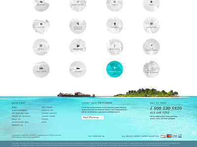 Footer Design for Travel Website blue design fiji footer travel trending web website