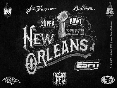 ESPN Super Bowl artwork by CJ Hughes